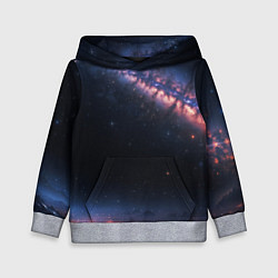 Толстовка-худи детская Млечный путь в звездном небе, цвет: 3D-меланж