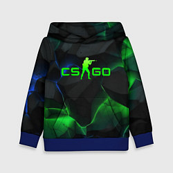 Толстовка-худи детская CS GO dark green, цвет: 3D-синий