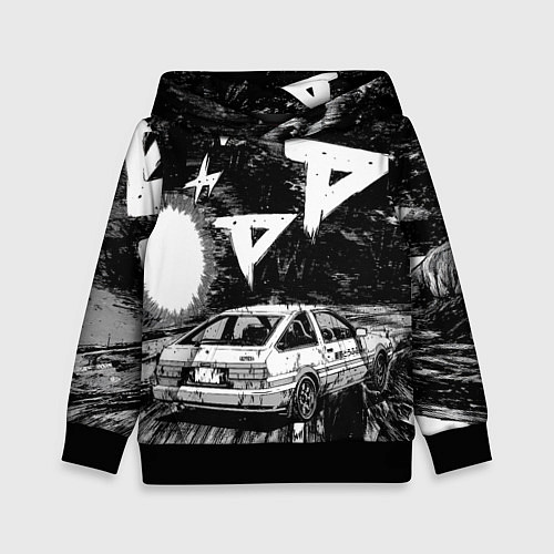 Детская толстовка Инициал Ди / 3D-Черный – фото 1