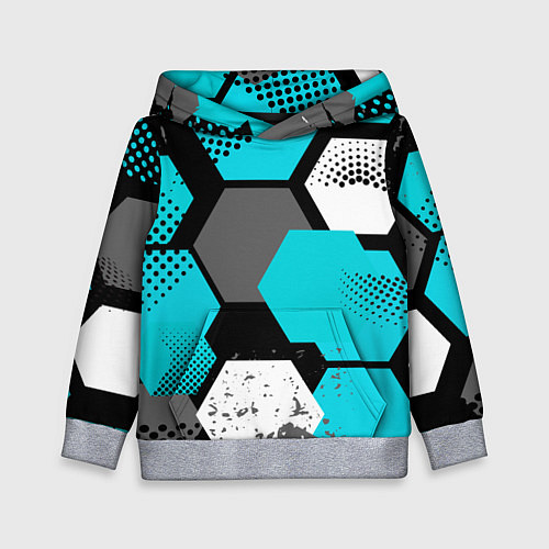 Детская толстовка Шестиугольники абстрактный фон / 3D-Меланж – фото 1
