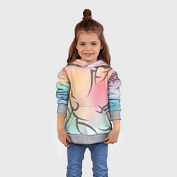 Толстовка-худи детская Трайбл граффити, цвет: 3D-меланж — фото 2