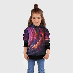 Толстовка-худи детская Звездная космическая спираль, цвет: 3D-черный — фото 2