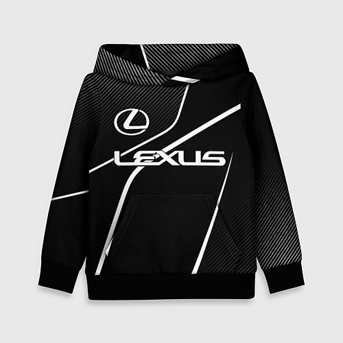 Детская толстовка Lexus - white line / 3D-Черный – фото 1