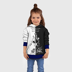 Толстовка-худи детская Хината и мяч - аниме волейбол, цвет: 3D-синий — фото 2