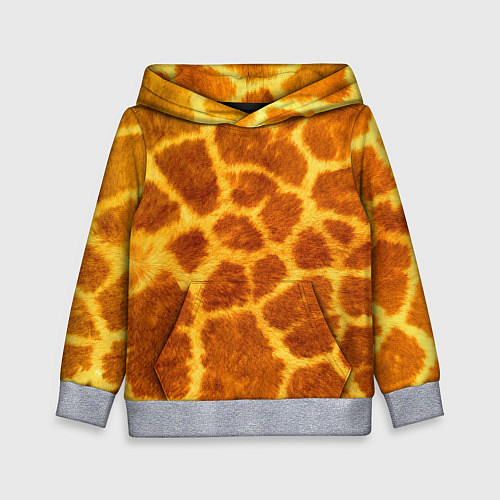 Детская толстовка Шкура жирафа - текстура / 3D-Меланж – фото 1