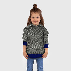Толстовка-худи детская Кожа змеи - текстура, цвет: 3D-синий — фото 2