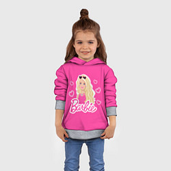 Толстовка-худи детская Кукла Барби, цвет: 3D-меланж — фото 2