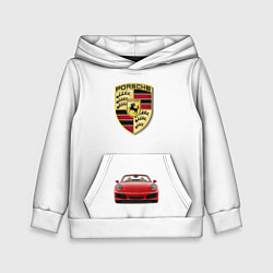 Толстовка-худи детская Porsche car, цвет: 3D-белый
