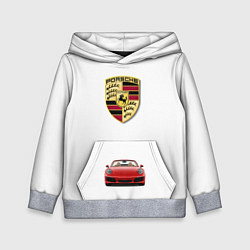 Толстовка-худи детская Porsche car, цвет: 3D-меланж