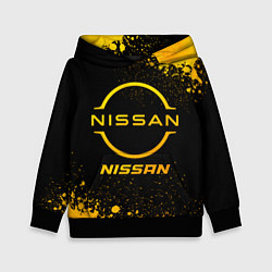 Толстовка-худи детская Nissan - gold gradient, цвет: 3D-черный
