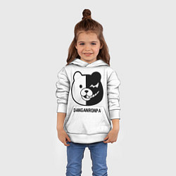 Толстовка-худи детская Danganronpa glitch на светлом фоне, цвет: 3D-белый — фото 2