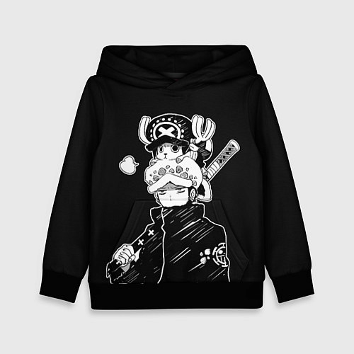 Детская толстовка Трафальгар и Чоппер - Ван пис / 3D-Черный – фото 1