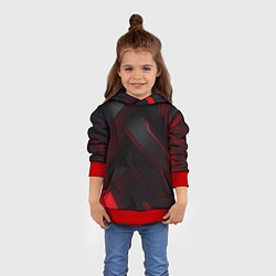 Толстовка-худи детская Красная бесконечность, цвет: 3D-красный — фото 2