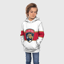 Толстовка-худи детская Florida panthers - uniform - hockey, цвет: 3D-белый — фото 2