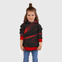 Толстовка-худи детская Black and red, цвет: 3D-красный — фото 2