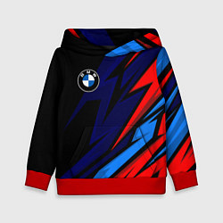 Толстовка-худи детская BMW - m colors and black, цвет: 3D-красный