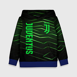 Толстовка-худи детская Juventus 2 green logo, цвет: 3D-синий