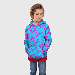 Толстовка-худи детская Barbie pattern, цвет: 3D-красный — фото 2