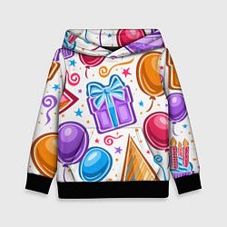 Толстовка-худи детская Вечеринка, цвет: 3D-черный