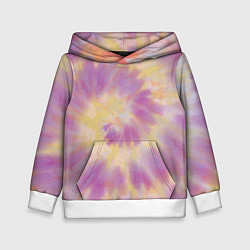 Толстовка-худи детская Tie-Dye дизайн, цвет: 3D-белый