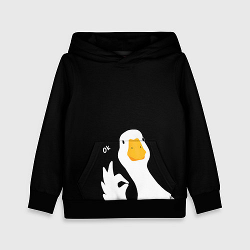 Детская толстовка Ок гусь / 3D-Черный – фото 1