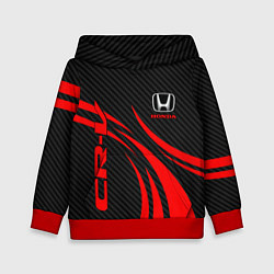 Толстовка-худи детская Honda CR-V - красный и карбон, цвет: 3D-красный