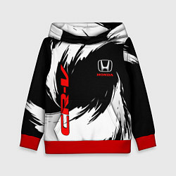 Толстовка-худи детская Honda - белые краски, цвет: 3D-красный