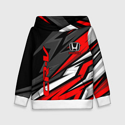 Толстовка-худи детская Honda - CR-V - геометрия, цвет: 3D-белый