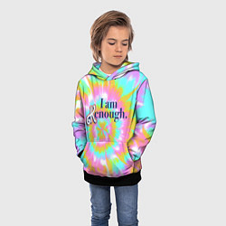 Толстовка-худи детская I am Kenough - retro tie-dye, цвет: 3D-черный — фото 2