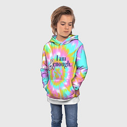 Толстовка-худи детская I am Kenough - retro tie-dye, цвет: 3D-белый — фото 2