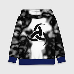 Толстовка-худи детская Скандинавский узор душа, цвет: 3D-синий