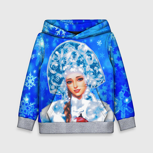 Детская толстовка Красивая русская снегурочка / 3D-Меланж – фото 1