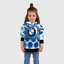 Толстовка-худи детская Bmw carbon sport auto brend, цвет: 3D-черный — фото 2
