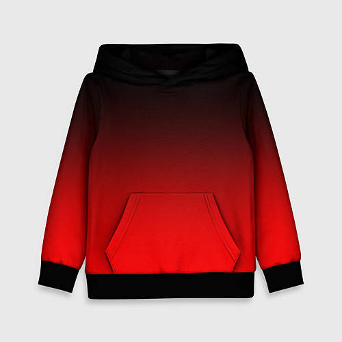 Детская толстовка Градиент: от черного до ярко-красного / 3D-Черный – фото 1