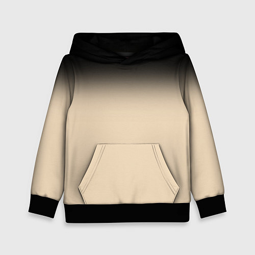 Детская толстовка Градиент: от черного к телесному / 3D-Черный – фото 1