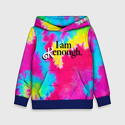 Толстовка-худи детская I am kenough - meme, цвет: 3D-синий