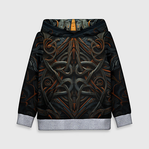 Детская толстовка Орнамент в викинг-стиле / 3D-Меланж – фото 1
