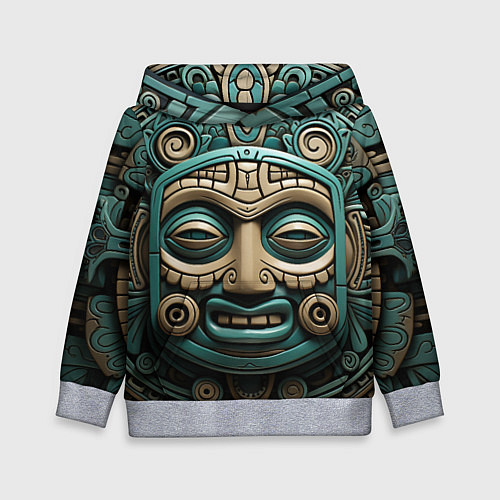 Детская толстовка Орнамент в стиле индейцев майя / 3D-Меланж – фото 1