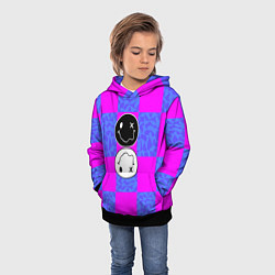 Толстовка-худи детская Smile chaos, цвет: 3D-черный — фото 2