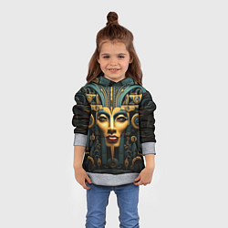 Толстовка-худи детская Египетские фараоны, цвет: 3D-меланж — фото 2