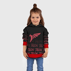 Толстовка-худи детская Talon style, цвет: 3D-красный — фото 2