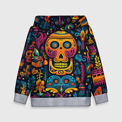 Толстовка-худи детская Узор в мексиканском стиле, цвет: 3D-меланж