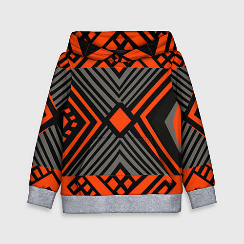 Детская толстовка Узор в этническом стиле племени масаев / 3D-Меланж – фото 1