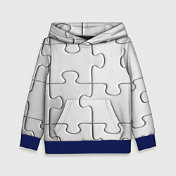 Толстовка-худи детская Детальки пазла, цвет: 3D-синий