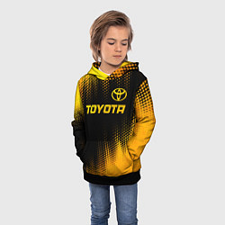 Толстовка-худи детская Toyota - gold gradient посередине, цвет: 3D-черный — фото 2