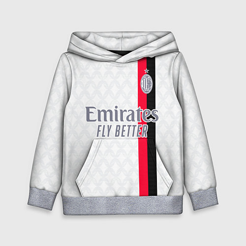 Детская толстовка ФК Милан форма 23-24 гостевая / 3D-Меланж – фото 1