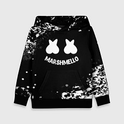 Толстовка-худи детская Marshmello splash, цвет: 3D-черный