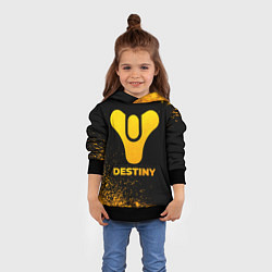 Толстовка-худи детская Destiny - gold gradient, цвет: 3D-черный — фото 2