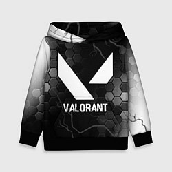 Толстовка-худи детская Valorant glitch на темном фоне, цвет: 3D-черный
