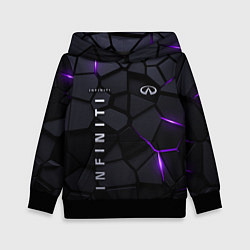 Толстовка-худи детская Infiniti - плиты с эффектом свечения, цвет: 3D-черный